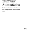 Petersen, Birger / Pieper, Andreas: Stimmfaden für Singstimme und Klavier