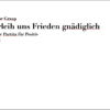 Graap, Lothar: Verleih uns Frieden gnädiglich, Kleine Partita für Orgel