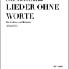 Ulrich Schultheiss: "LIEDER OHNE WORTE" nach den Klavierliedern mit Texten von Hermann Hesse für Violine und Klavier (1982/1993)
