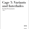 Thomas, John Patrick: "Cage 3: Variants and Interludes" for Solo Percussionist (2011)
