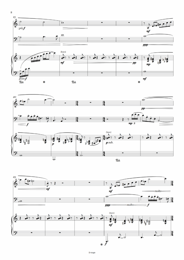 Ulrich Schultheiss: trrrio for soprano saxophone, violoncello and piano (2024) – Bild 3