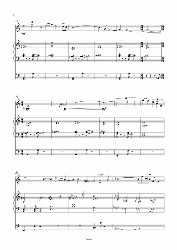 Ulrich Schultheiss: "blue lines" for soprano saxophone and organ (2023) – Bild 3